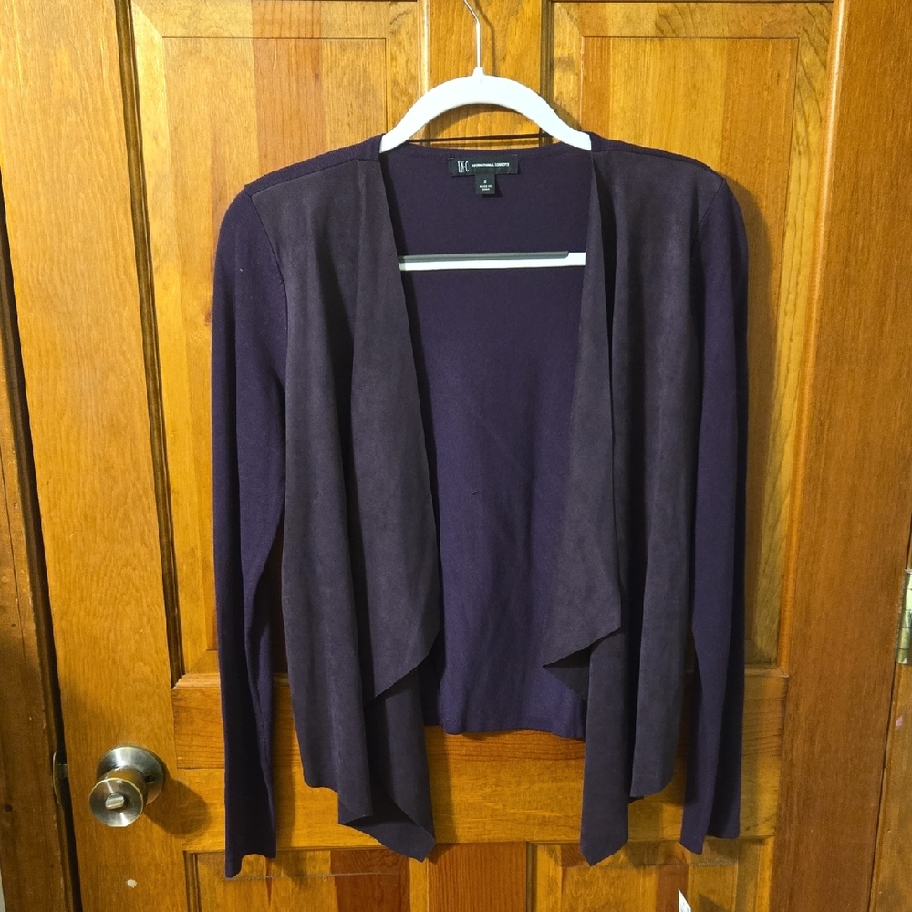 INC International Concepts Deep Purple Cardigan